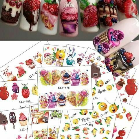 Desert Ice cream Cupcakes Nail Decal