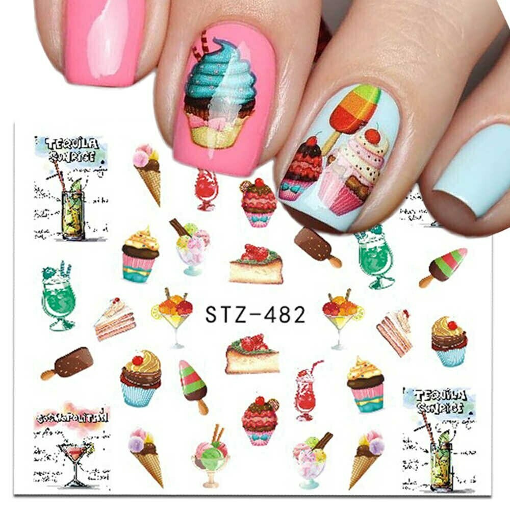 Desert Ice cream Cupcakes Nail Decal