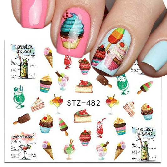 Desert Ice cream Cupcakes Nail Decal