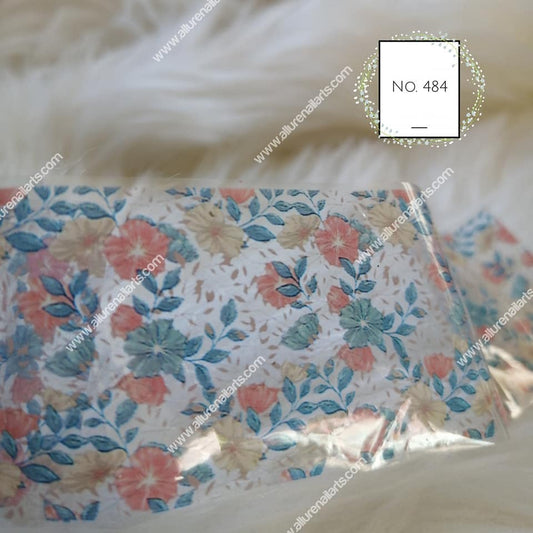 Floral Foil Nail Transfer