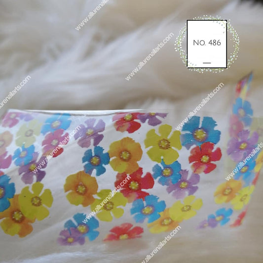 Floral Foil Nail Transfer