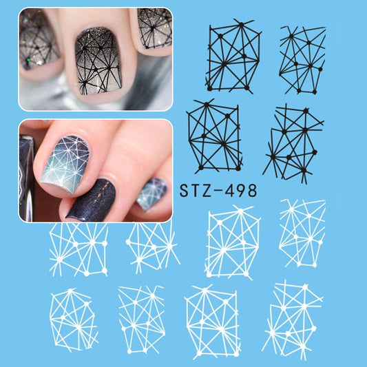 Geometric Lines Abstract Lace Nail Decal