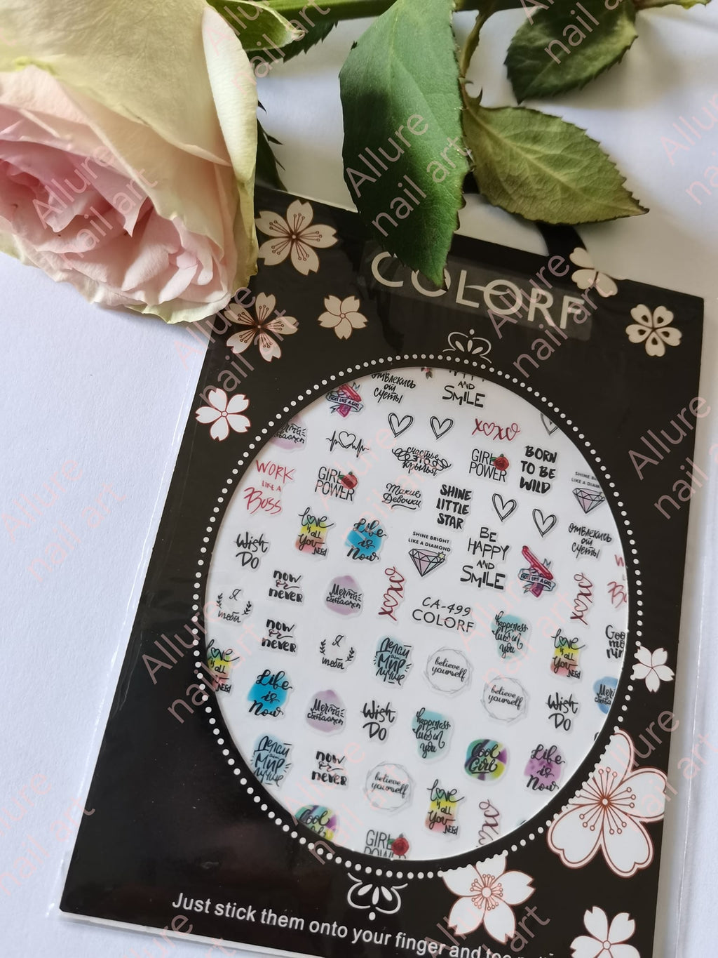 Words Text Letter Nail Sticker