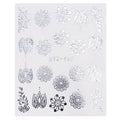 Silver Metallic Flower Lace Nail Decal