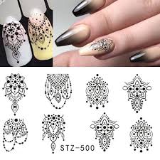 Geometric Lines Abstract Lace Nail Decal