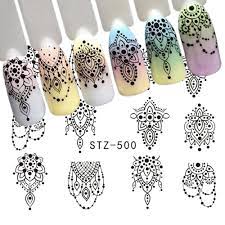 Geometric Lines Abstract Lace Nail Decal