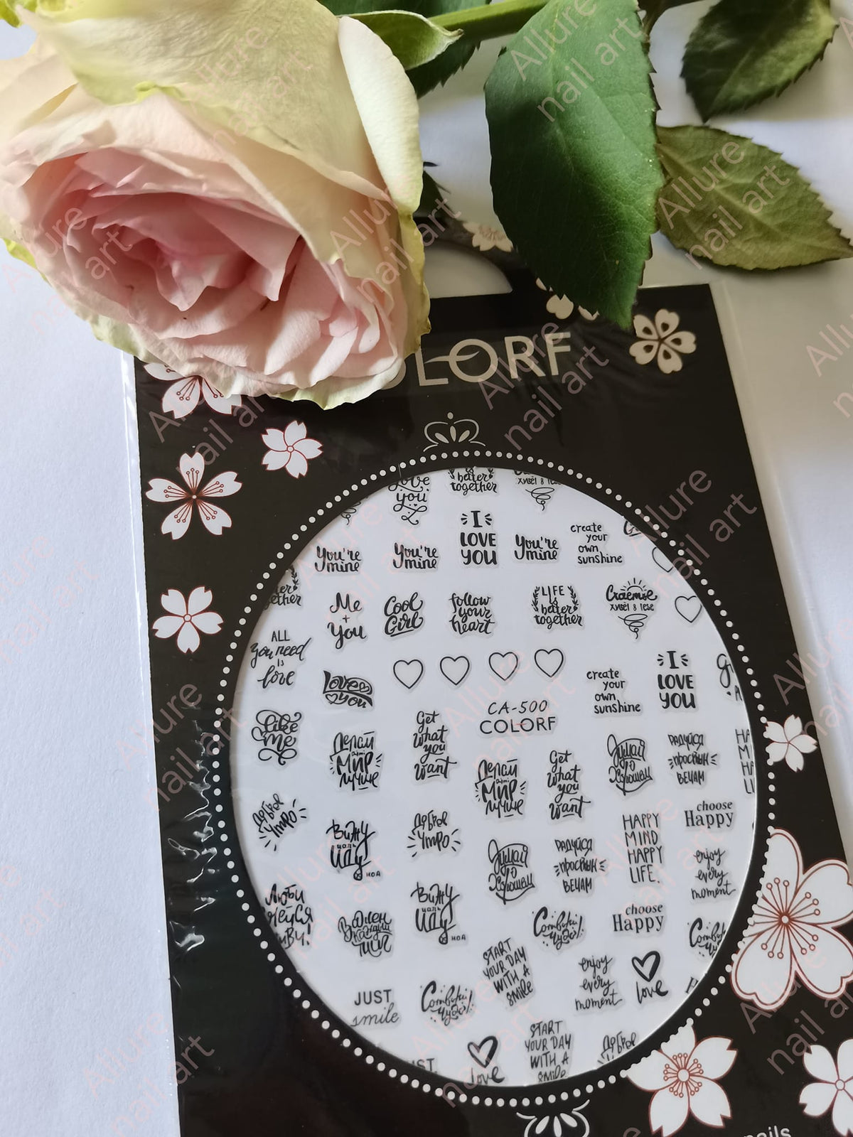 Words Text Letter Nail Sticker
