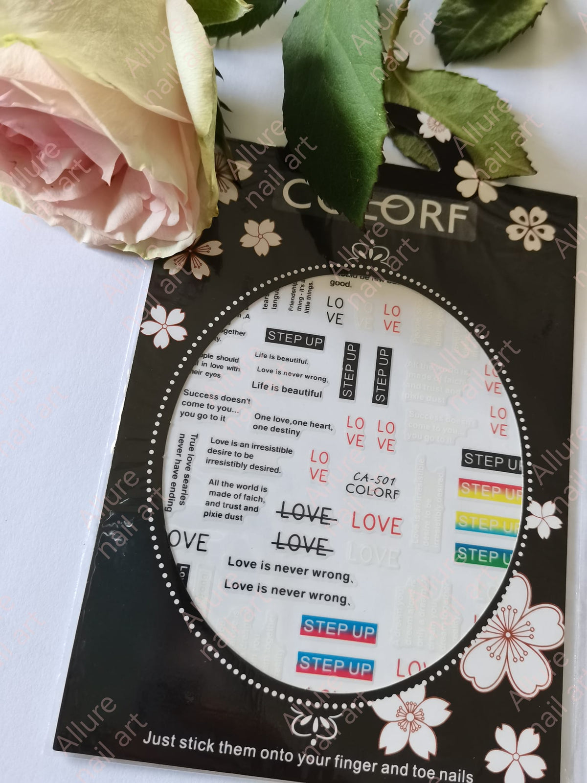 Words Text Letter Nail Sticker