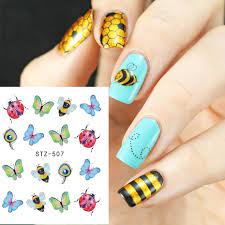 Butterfly Bee Ladybug Feather Animal Nail Decal