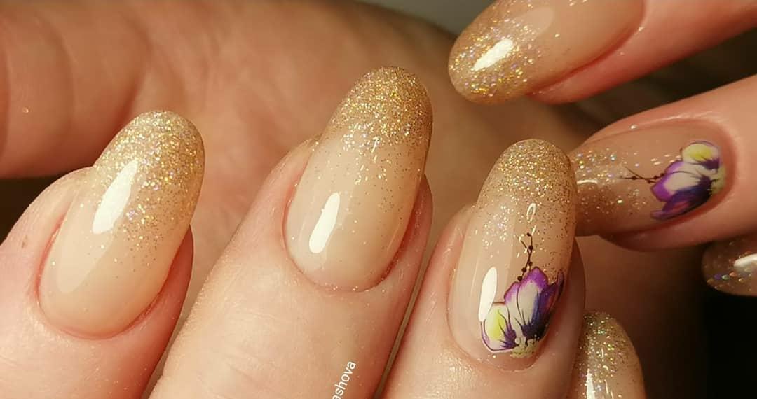 Purple Flower Nail Decal