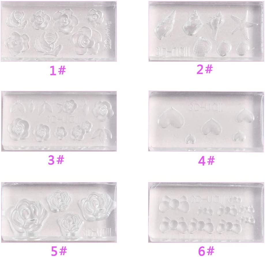 UV Gel Acrylic Mixed Shapes Template Nail Art Mold DIY Manicure 3D Silicone