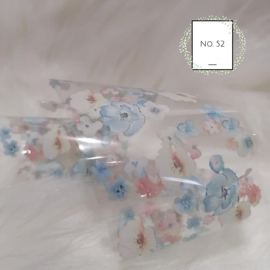 Floral Foil Nail Transfer