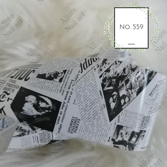 Newspaper Foil Nail Transfer