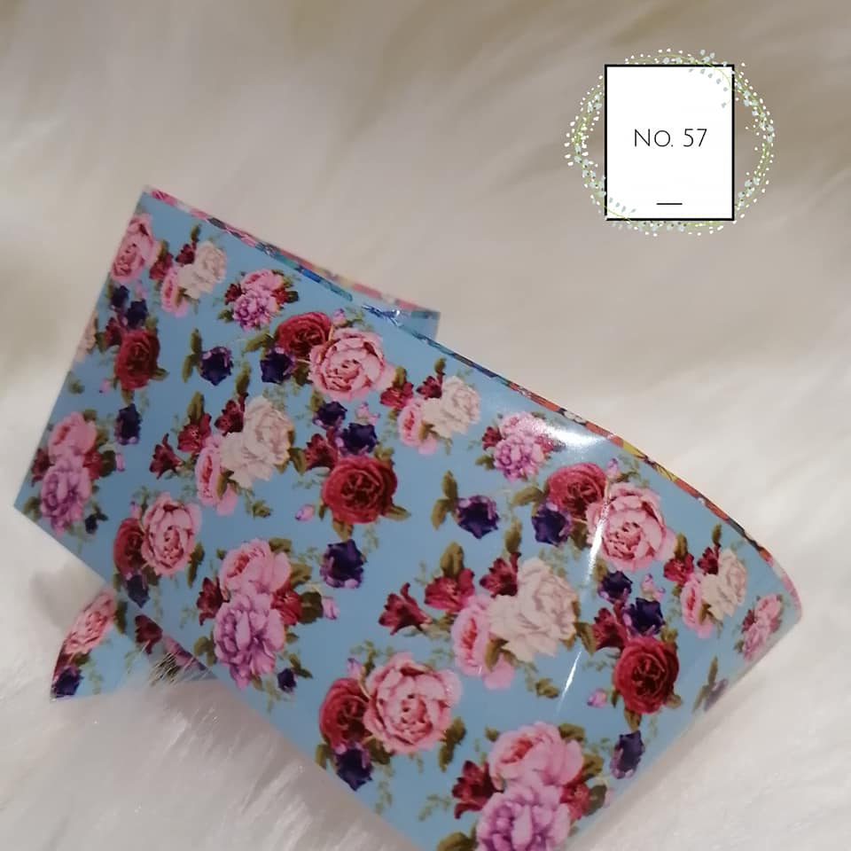 Floral Foil Nail Transfer