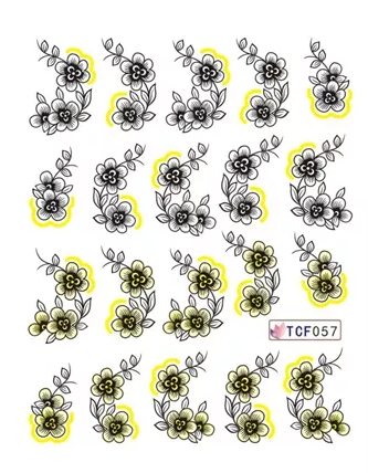 Flower Nail Decal