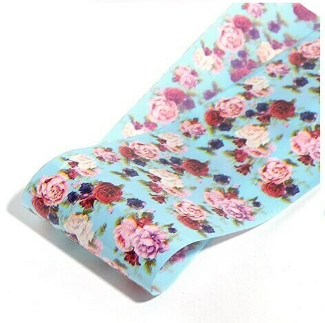 Floral Foil Nail Transfer