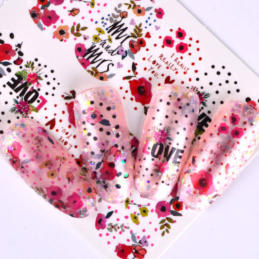 Flower Nail Decal