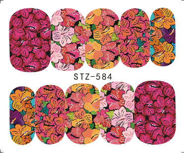 Flower Nail Decal