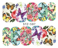 Flower Butterfly Nail Decal