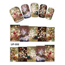 Floral Flower Oil Painting Nail Decal