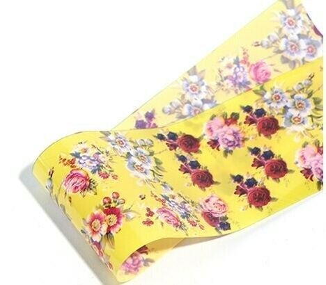 Floral Foil Nail Transfer