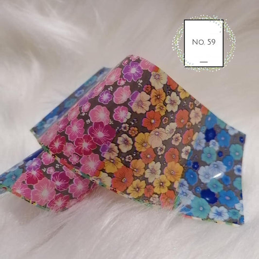 Floral Foil Nail Transfer