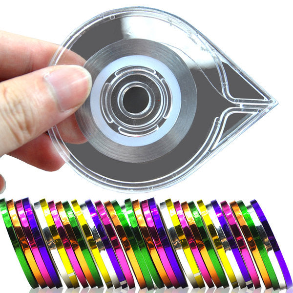 Nail Art Stripped Tape Line Sticker Box Holder