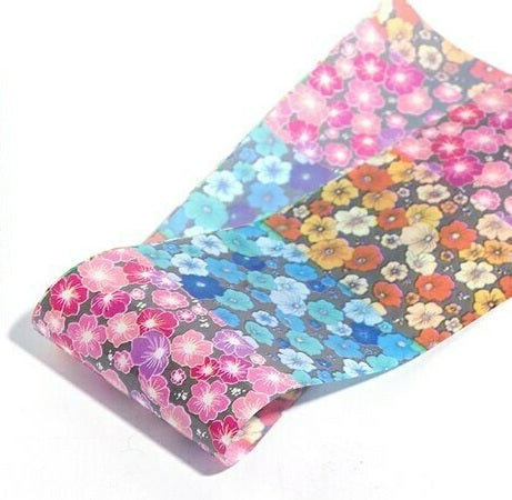 Floral Foil Nail Transfer