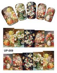 Floral Flower Oil Painting Nail Decal