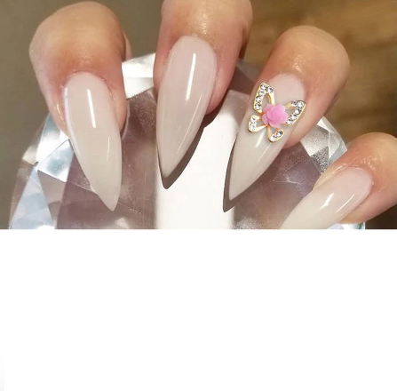 Butterfly Rose Silver Rhinestone Charms Nail Art Decoration