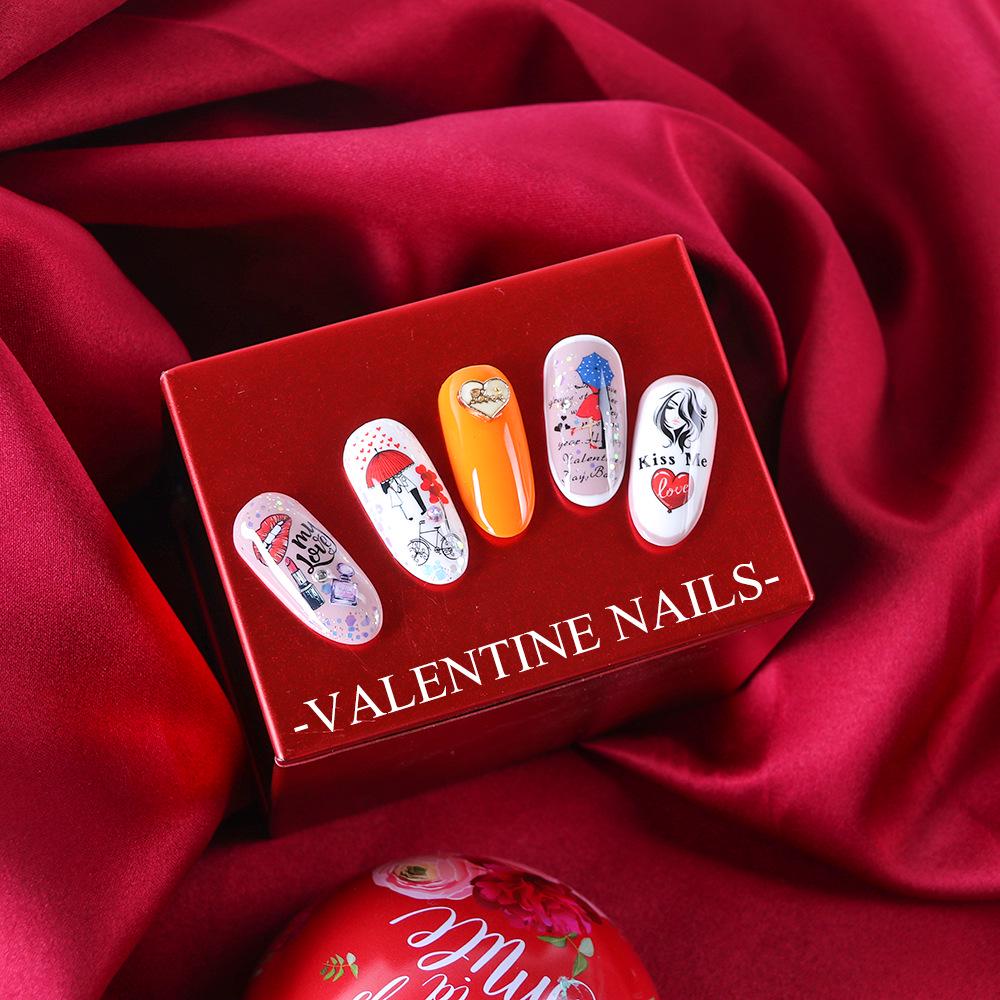 Valentine Abstract Love Nail Decal BN1069