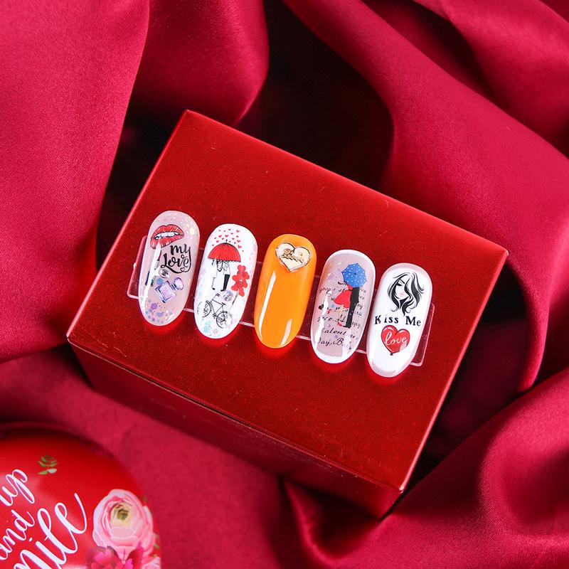 Valentine Abstract Love Nail Decal BN1069