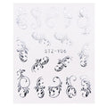 Silver Metallic Flower Lace Nail Decal