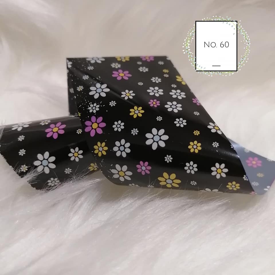 Floral Foil Nail Transfer