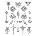 Geometric Lines Abstract Lace Nail Decal
