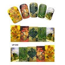 Floral Flower Oil Painting Nail Decal