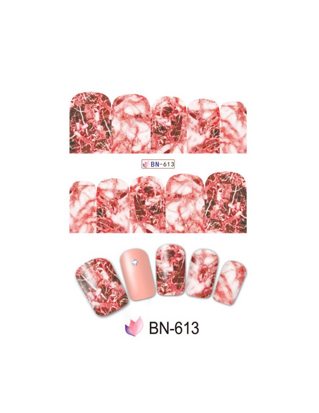 Marble Nail Art Decal BN613