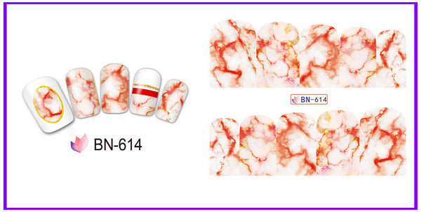 Marble Nail Art Decal BN614