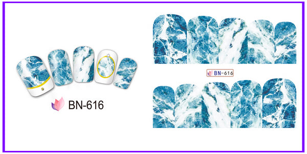 Marble Nail Art Decal BN616