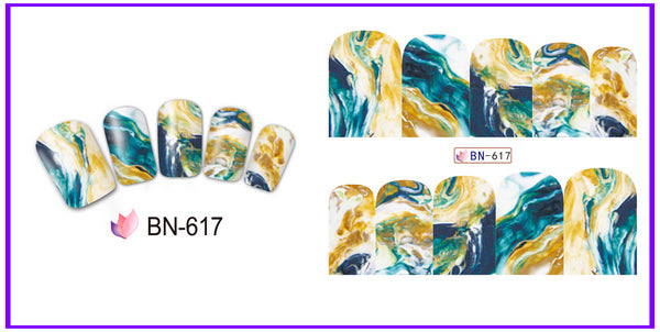 Marble Nail Art Decal BN617