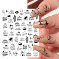 Words Text Letter Lady Nail Sticker