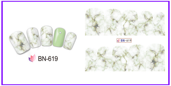 Marble Nail Art Decal BN619