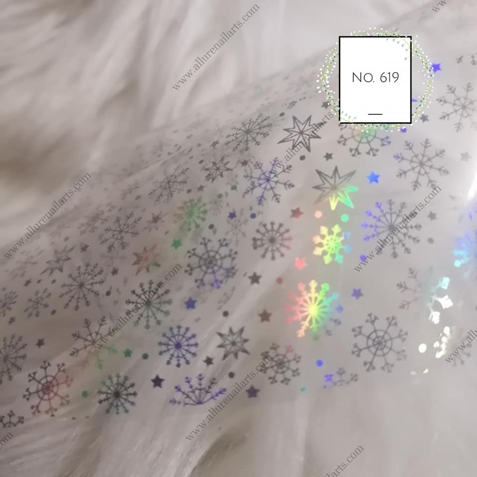 Christmas Holographic Foil Nail Transfer