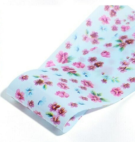 Floral Foil Nail Transfer