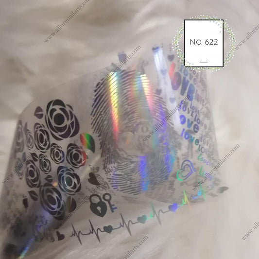 Christmas Holographic Foil Nail Transfer