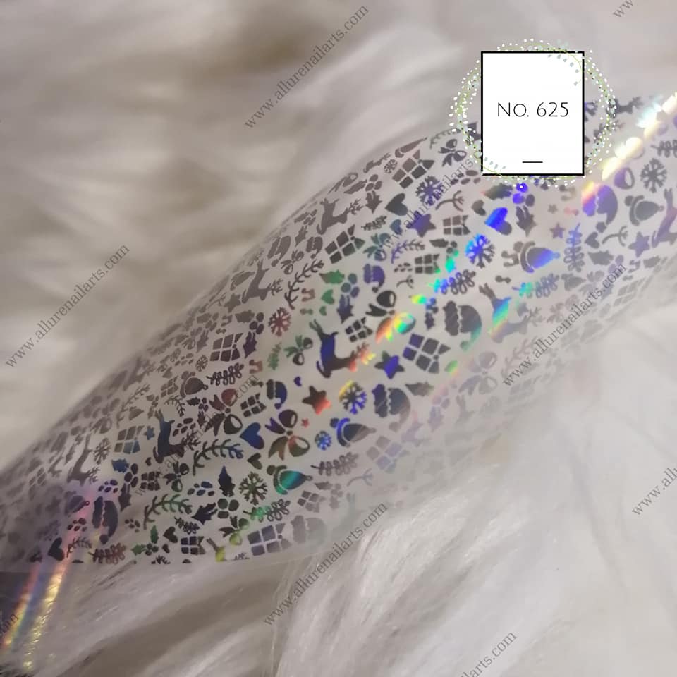 Christmas Holographic Foil Nail Transfer