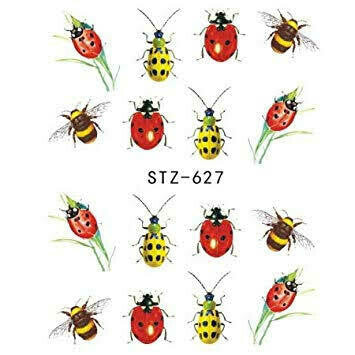 Bee Lady Bug Beetle Nail Decal