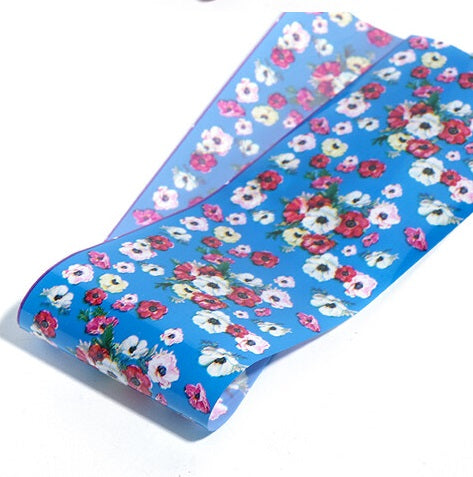 Floral Foil Nail Transfer