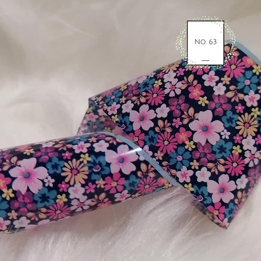 Floral Foil Nail Transfer