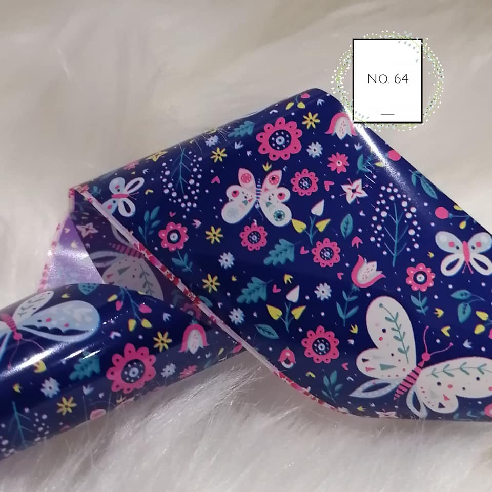Floral Foil Nail Transfer